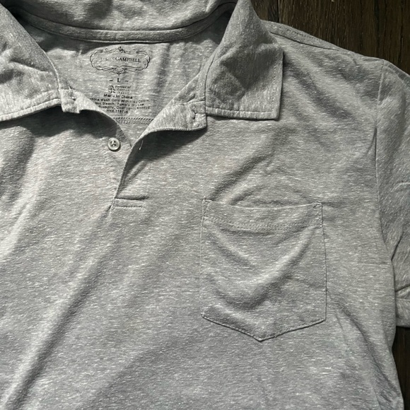 James Campbell, grey polo t-shirt, size Large - Picture 3 of 4